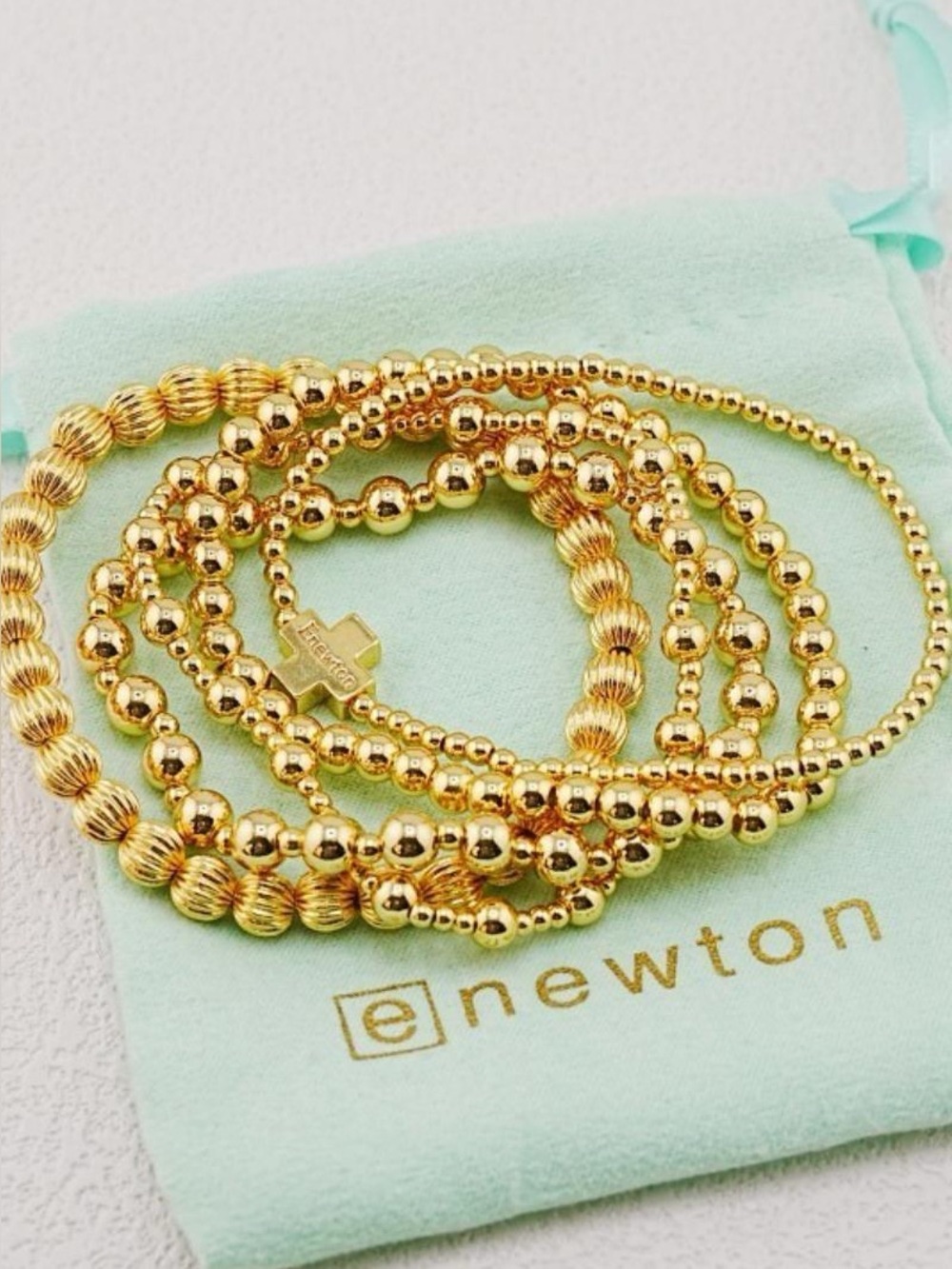 Bracelet Set Enewton Gold Beaded